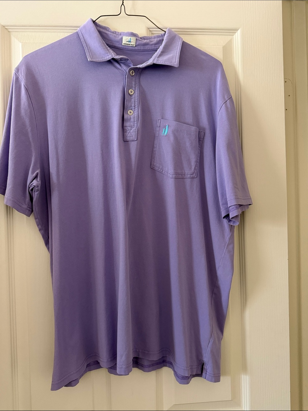 johnnie-O Lavender Short-Sleeve Polo with Pocket